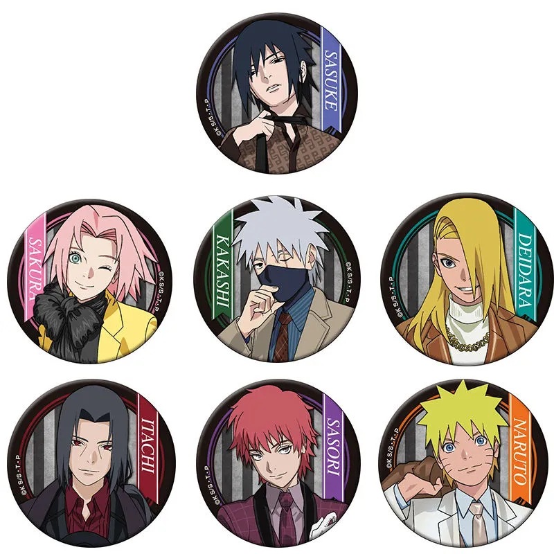 Anime Merchandise Ideas - Naruto sasuke anime crachá pino conjunto