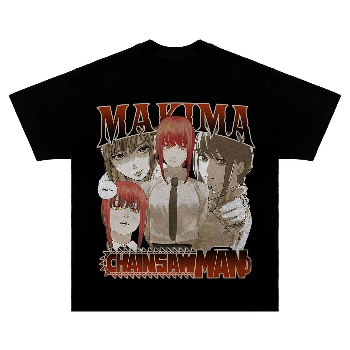Anime Merchandise Shirt - 2025 estilo japonês colaboração motosserra homem
