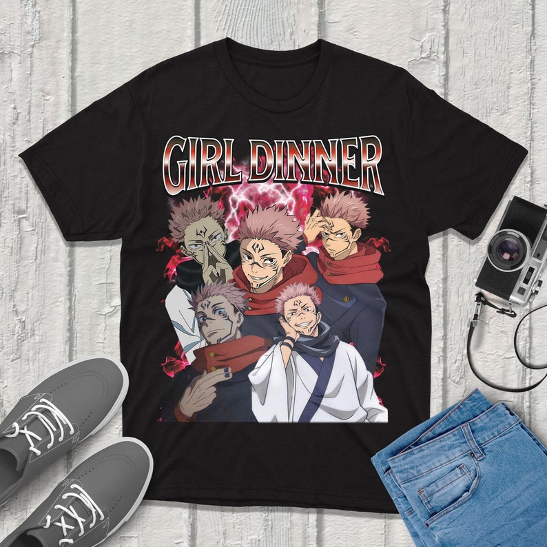 Anime Merchandise Shirt - Sukuna jujutsu-kaisen camiseta streetwear qualidade premium