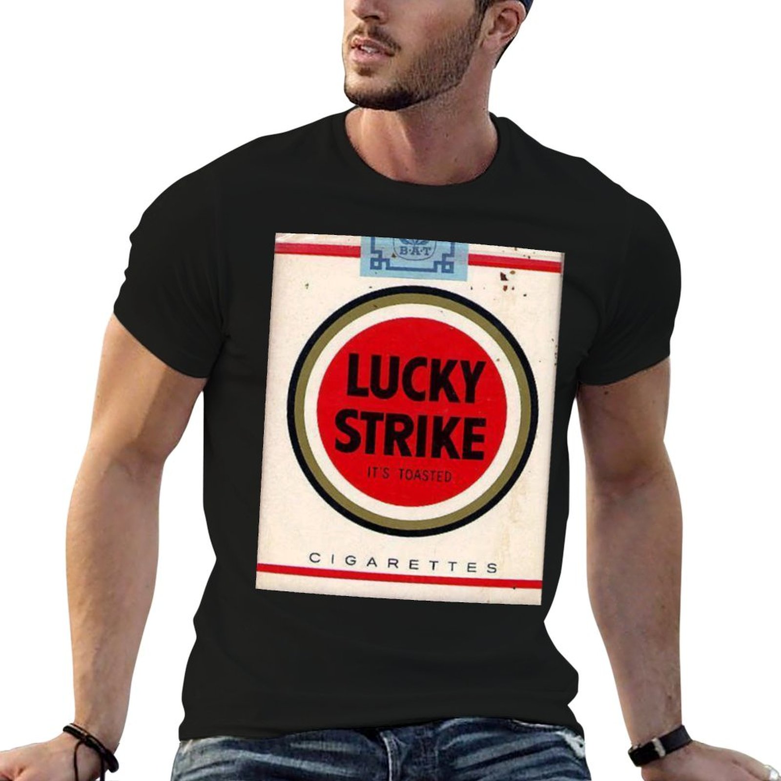 Anime Merchandise Shirt - Camiseta masculina Lucky Strike Merchandise, camiseta