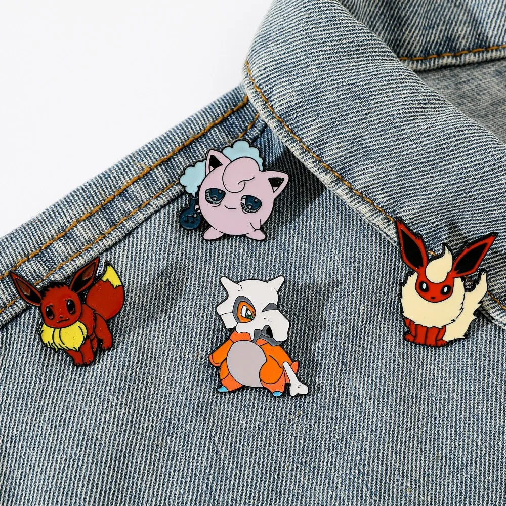 Enamel Pin Set - 4 Peças Broches de Personagens de