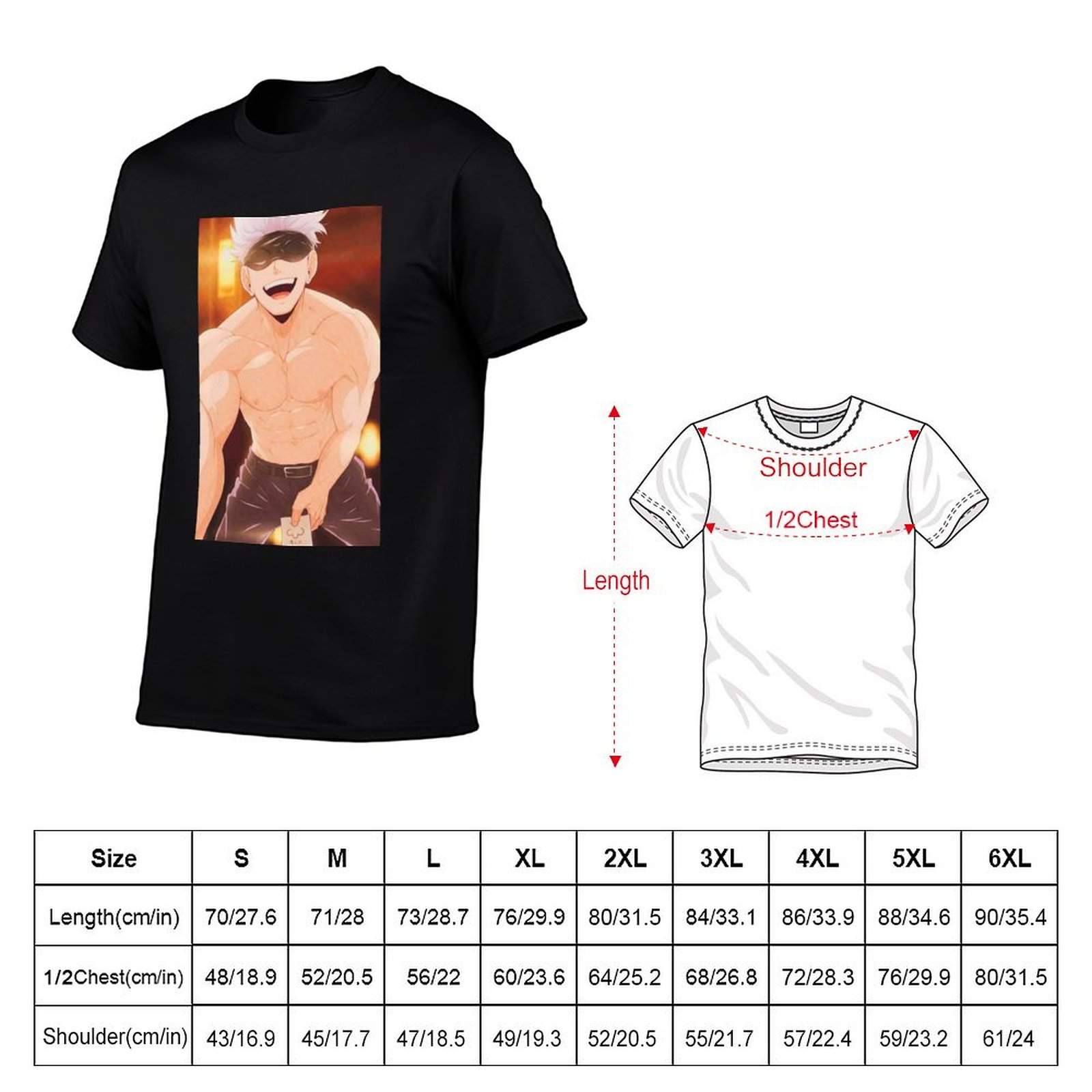 Camiseta Gojo Satoru Merchandi - Anime Merchandise Shirt avaliação e preço