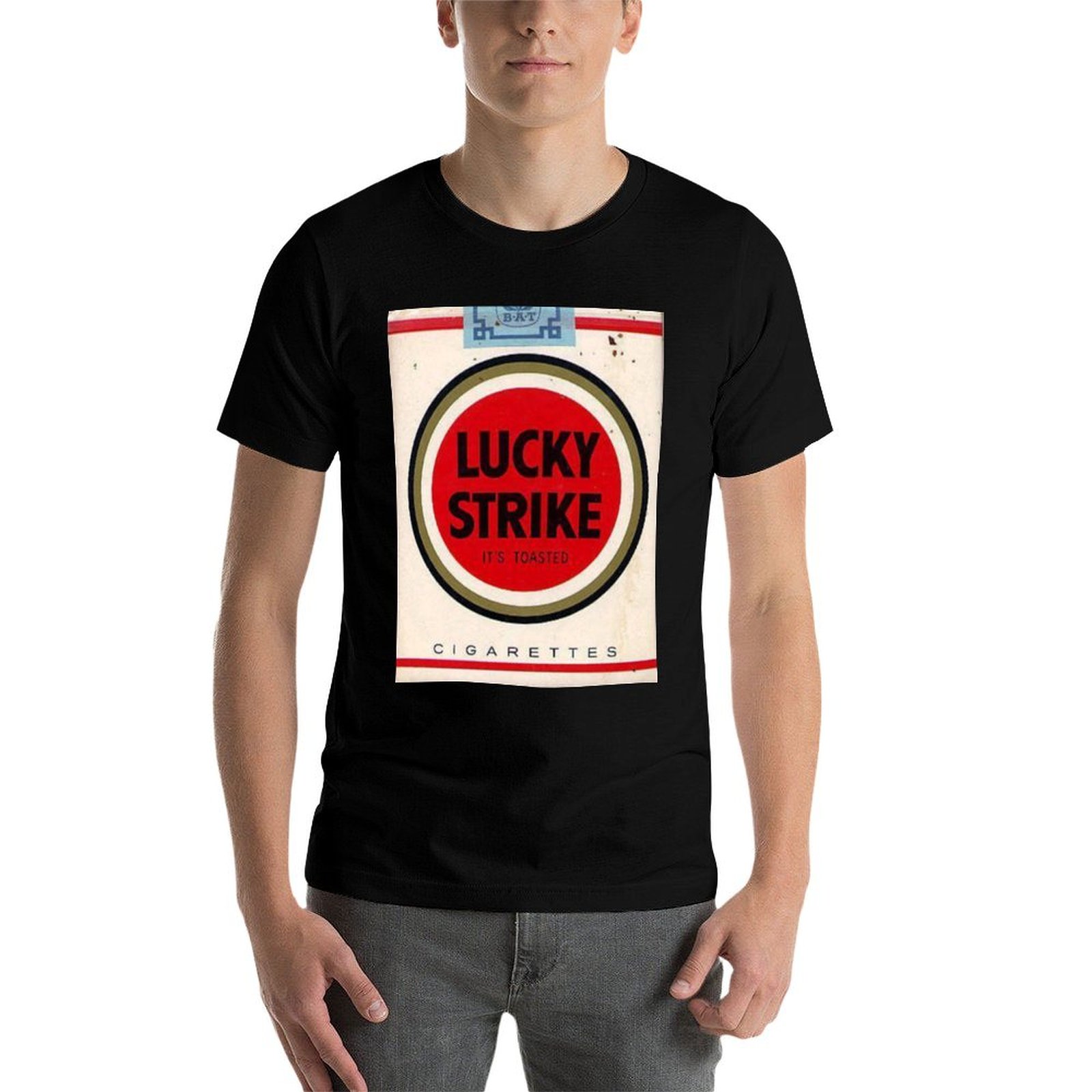 Camiseta masculina Lucky Strik - Anime Merchandise Shirt avaliação e preço